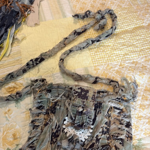 Camo handmade fringe boho bag - Picture 4 of 6